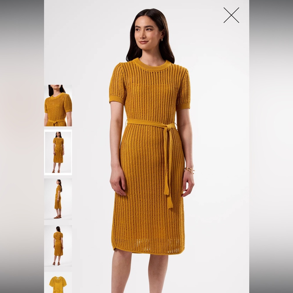 NWT Amour Vert 100% Cotton Crochet T-Shirt Dress